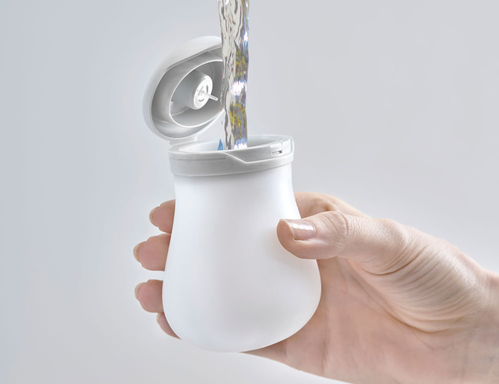MiniGo product filled with water